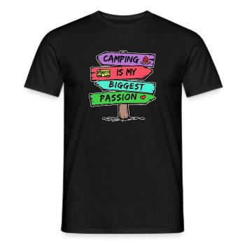 Déclaration de camping Camping-car Coeur Camper Relax - T-shirt homme - noir - Devant - AI Model Male 178 light (178cm)