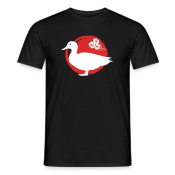 Silhouette De Canard Japonais - T-shirt homme - noir - Devant - AI Model Male 178 light (178cm)