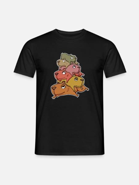 Capybara Pile of Capybara - Men's T-Shirt - black