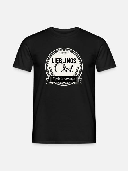 Lieblingsort Spiekeroog - Männer T-Shirt - Schwarz