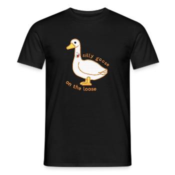 silly goose on the loose - Men's T-Shirt - black - Front - AI Model Male 178 light (178cm)