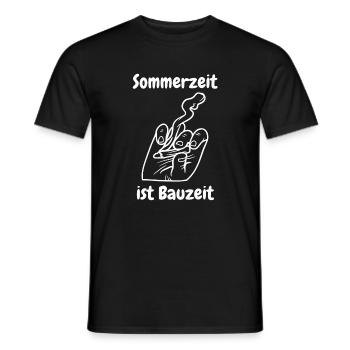 Sommerzeit ist Bauzeit - Männer T-Shirt - Schwarz - Vorne - AI Model Male 178 light (178cm)