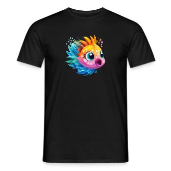 Fisch Bunt - Männer T-Shirt - Schwarz - Vorne - AI Model Male 178 light (178cm)