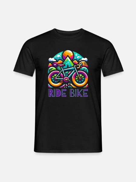 Cycling - Ride Bike design - Men's T-Shirt - black