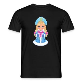 Ded Moroz Snegurotschka russischer Weihnachtsmann - Männer T-Shirt - Schwarz - Vorne - AI Model Male 178 light (178cm)