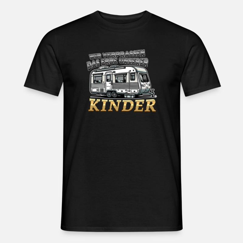 Das Erbe unserer Kinder Lustiger Spruch Wohnwagen - Männer T-Shirt - Schwarz