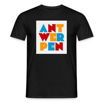 Antwerpen Belgien - Männer T-Shirt - Schwarz - Vorne - AI Model Male 178 light (178cm)