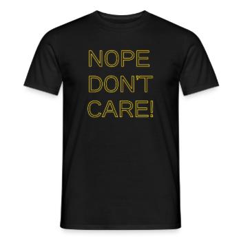 Nope don't care - T-shirt homme - noir - Devant - AI Model Male 178 light (178cm)