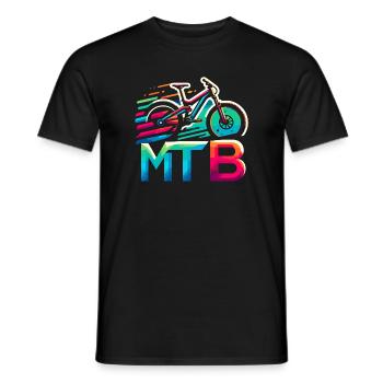 Vibrant MTB Bike Splash - Men's T-Shirt - black - Front - AI Model Male 178 light (178cm)