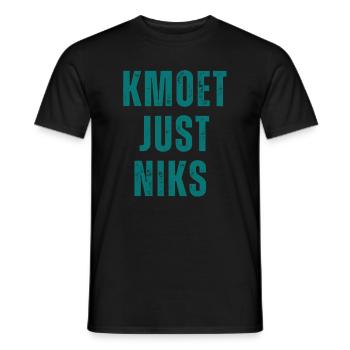 Kmoet just niks, Antwerps dialect Shirts - T-shirt homme - noir - Devant - AI Model Male 178 light (178cm)