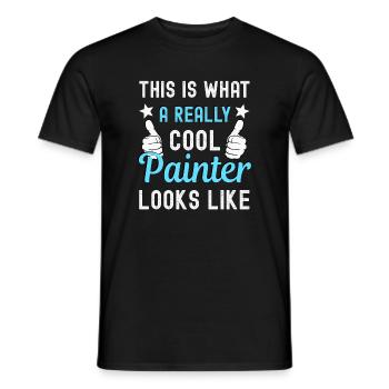 Peintre Peintre - T-shirt homme - noir - Devant - AI Model Male 178 light (178cm)