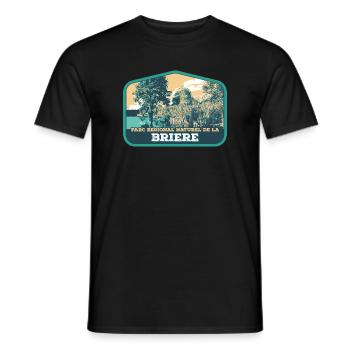 Écusson Paysage Brière : Nature Authentique - T-shirt homme - noir - Devant - AI Model Male 178 light (178cm)