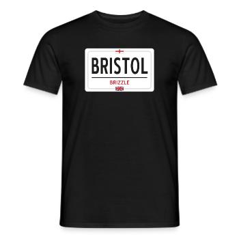 Ortsschild von Bristol - Männer T-Shirt - Schwarz - Vorne - AI Model Male 178 light (178cm)
