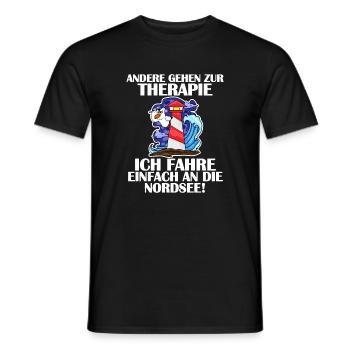 Nordsee Spruch - Männer T-Shirt - Schwarz - Vorne - AI Model Male 178 light (178cm)