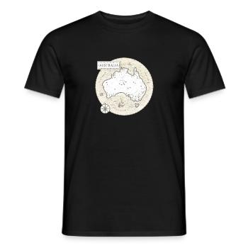 Australien Vintage Karte - Männer T-Shirt - Schwarz - Vorne - AI Model Male 178 light (178cm)