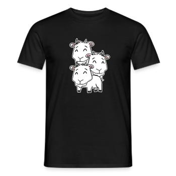 Goat Motif - Men's T-Shirt - black - Front - AI Model Male 178 light (178cm)