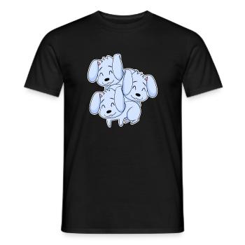 Motif de lapin - T-shirt homme - noir - Devant - AI Model Male 178 light (178cm)