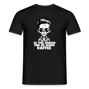 Coffee Saying T-Shirt Design - Men's T-Shirt - black - Front - AI Model Male 178 light (178cm)