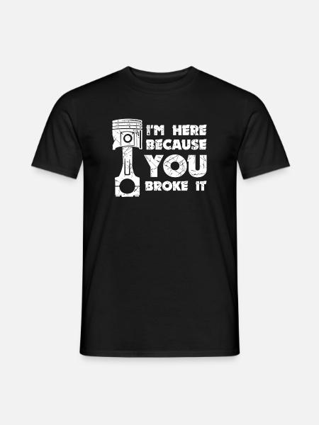 Job Statement Workaholic Mechaniker Arbeiter - Männer T-Shirt - Schwarz