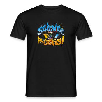 Science rocks - Men's T-Shirt - black - Front - AI Model Male 178 light (178cm)