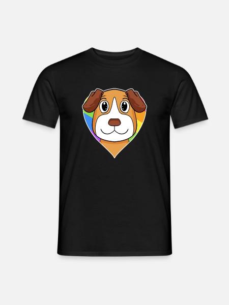 Jack Russell Terrier Rainbow - Men's T-Shirt - black