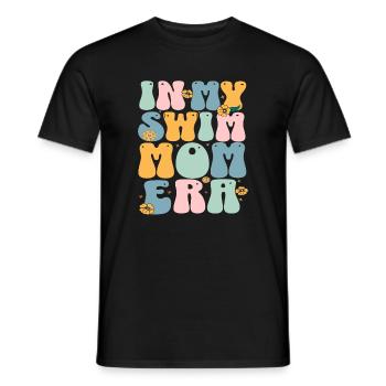 À l’époque de ma maman nageuse - Swim Swimmer Swimming - T-shirt homme - noir - Devant - AI Model Male 178 light (178cm)
