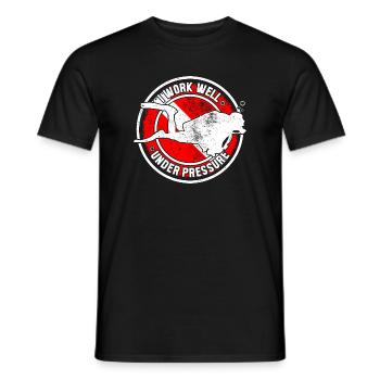 Under Pressure Bull Roundel - Men's T-Shirt - black - Front - AI Model Male 178 light (178cm)