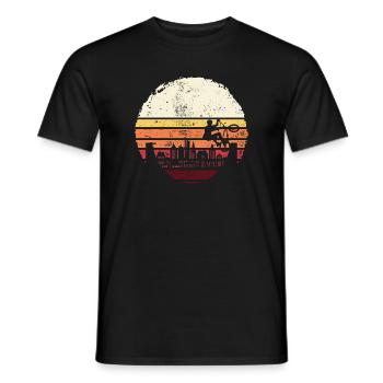 Sunset City BMX Silhouette - Männer T-Shirt - Schwarz - Vorne - AI Model Male 178 light (178cm)