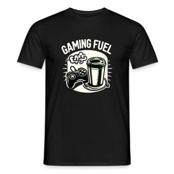 Gaming Fuel Coffee - Männer T-Shirt - Schwarz - Vorne - AI Model Male 178 light (178cm)