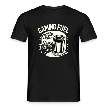 Gaming Fuel Coffee - Männer T-Shirt - Schwarz - Vorne - AI Model Male 178 light (178cm)