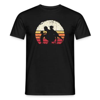 Silhouette Trio Coucher de Soleil - T-shirt homme - noir - Devant - AI Model Male 178 light (178cm)