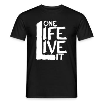 Shooter ou 4x4 One Life Live It - T-shirt homme - noir - Devant - AI Model Male 178 light (178cm)