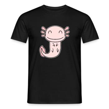 Axolotl Motif Enfants Mignon - T-shirt homme - noir - Devant - AI Model Male 178 light (178cm)