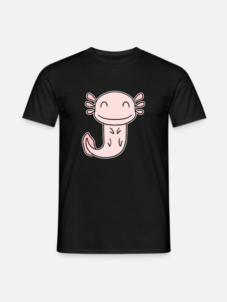 Axolotl Motif Enfants Mignon - T-shirt homme - noir