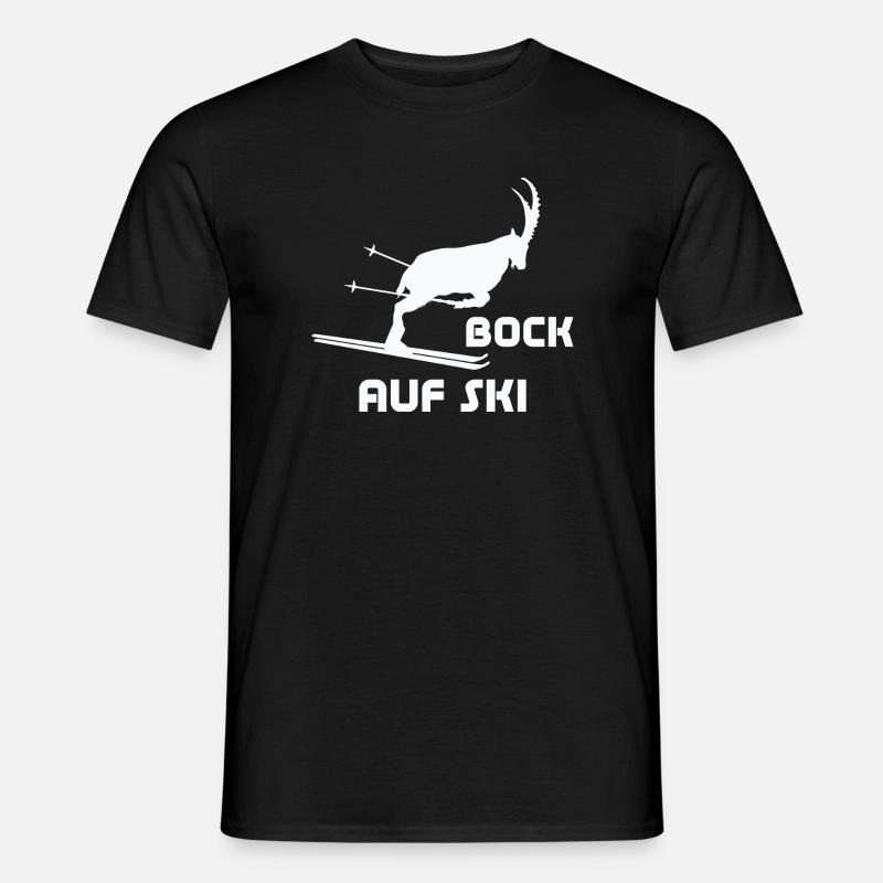 Bock auf Ski Humor Lustige Bilder - Männer T-Shirt - Schwarz