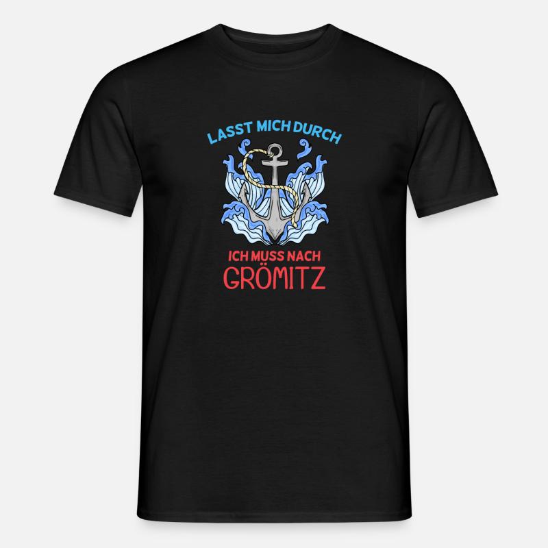 Grömitz Spruch - Männer T-Shirt - Schwarz