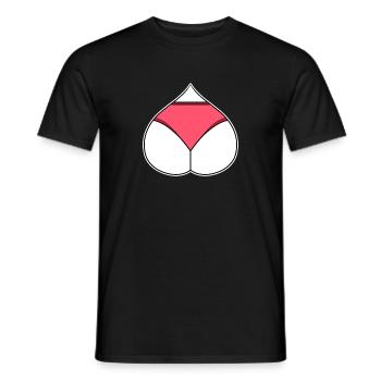 Ass Heart Love - Men's T-Shirt - black - Front - AI Model Male 178 light (178cm)