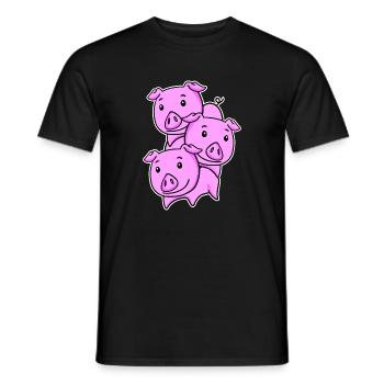 Cochons Cochon Cochon - T-shirt homme - noir - Devant - AI Model Male 178 light (178cm)