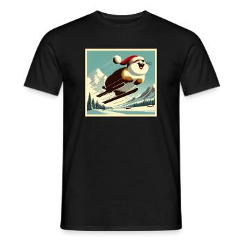 Marmotte Ski Vintage - T-shirt homme - noir - Devant - AI Model Male 178 light (178cm)