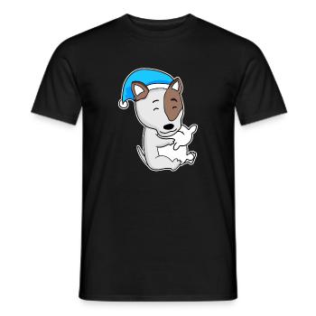 Bull Terrier Sleeping Fatigue Dog Dog Breed - Men's T-Shirt - black - Front - AI Model Male 178 light (178cm)