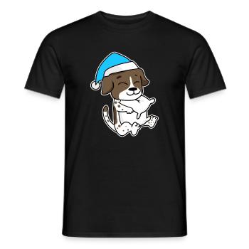 Braque allemand à poil court Sleeping Fatigue Chien - T-shirt homme - noir - Devant - AI Model Male 178 light (178cm)