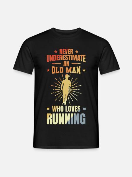 Runner Grandfather - Men's T-Shirt - black