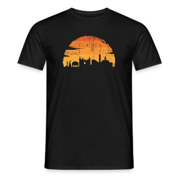 Sonnenuntergang Skyline Silhouette - Männer T-Shirt - Schwarz - Vorne - AI Model Male 178 light (178cm)