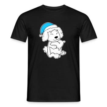 Pudel Schlafen Müdigkeit Hund - Männer T-Shirt - Schwarz - Vorne - AI Model Male 178 light (178cm)