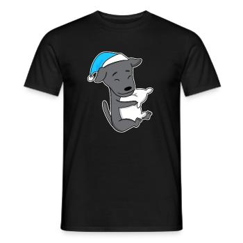 Italienisches Windspiel Schlafen Müdigkeit Hund - Männer T-Shirt - Schwarz - Vorne - AI Model Male 178 light (178cm)