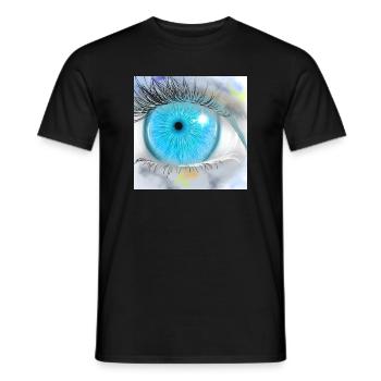 Faszinierende blaue Augenillustration - Männer T-Shirt - Schwarz - Vorne - AI Model Male 178 light (178cm)