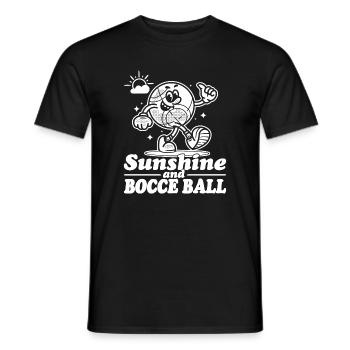 Soleil et boule de pétanque avec Jack Bocci jeu de pétanque - T-shirt homme - noir - Devant - AI Model Male 178 light (178cm)
