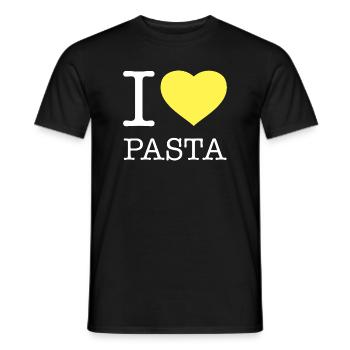 J’ADORE LES PÂTES - T-shirt homme - noir - Devant - AI Model Male 178 light (178cm)