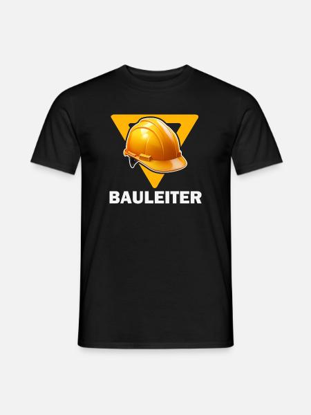 Baustellenleiter Bauhelm - Männer T-Shirt - Schwarz