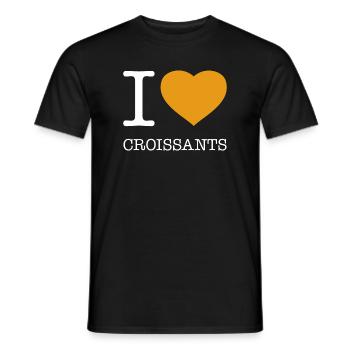 ADORO I CROISSANT - T-shirt uomo - nero - Fronte - AI Model Male 178 light (178cm)